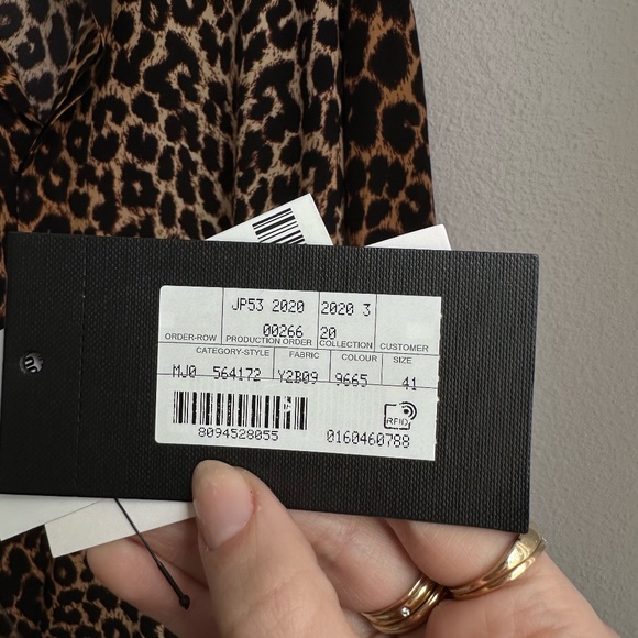 Saint Laurent Silk Leopard Print Shirt NWT - Picture 9 of 11